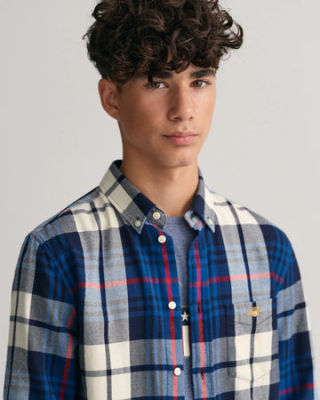 Πουκάμισο Plaid Flannel Για Έφηβους (Outlet) GANT